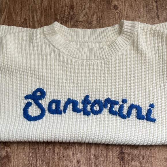 Santorini Stitch Crewneck Pullover Size Medium - Picture 3 of 3